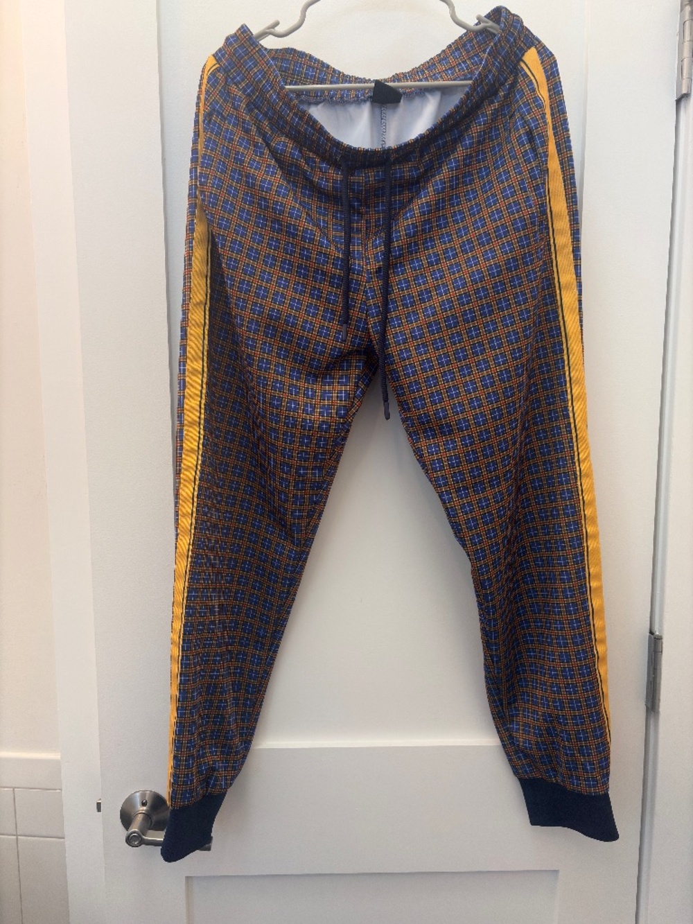 Men’s Track Pants, Blue and Gold